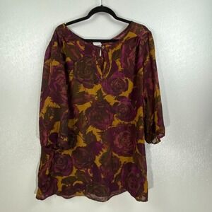 JMS FLORAL SHORT SLEEVE BLOUSE